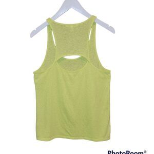 Victorias Secret Bright Yellow/Green Cut Out Open Back Tank Sleeveless Top S